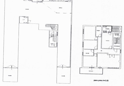 Planimetria Lido Camaiore: Grande appartamento indipendente con posti auto - giardino e resedi